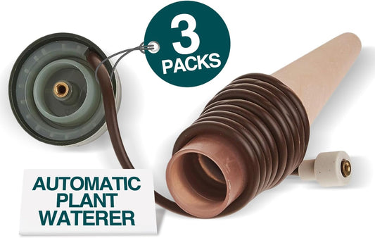 Classic Plant Watering Stakes - Self-Watering Insert for Indoor and Outdoor Plants - Automatic Slow Release Irrigation System for Potted Plants - Houseplant Care Device (3 Packs)