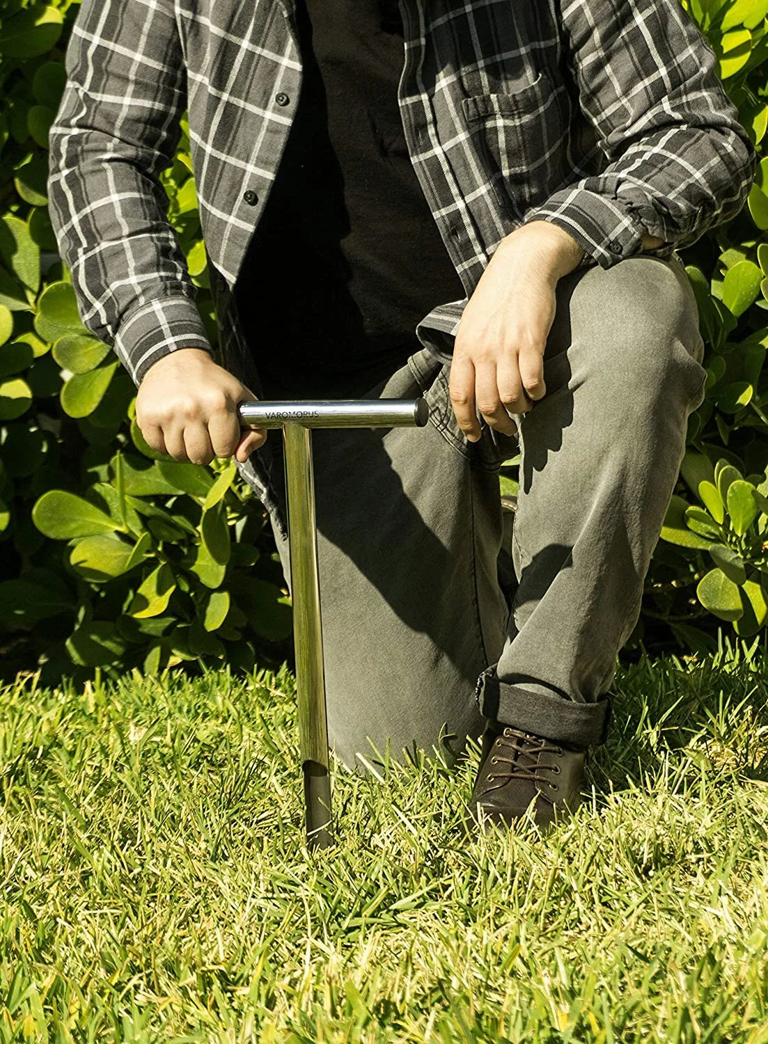 21" Soil Sampler Probe Stainless Steel Tubular T-Style Handle
