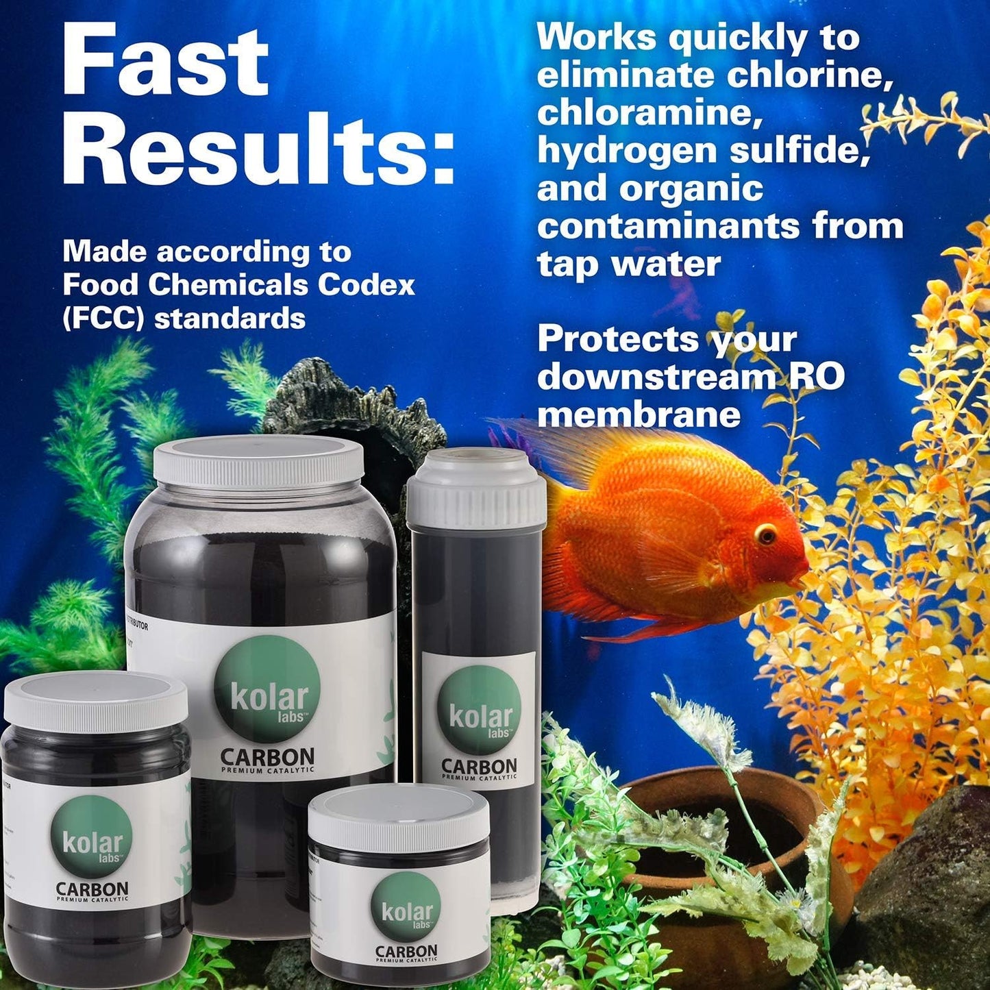 – Premium Catalytic Activated Carbon – 454G (1Lb), Chlorine, Chloramine and Hydrogen Sulfide Removal for Tap Water, Reverse Osmosis Filtration Systems and Aquariums