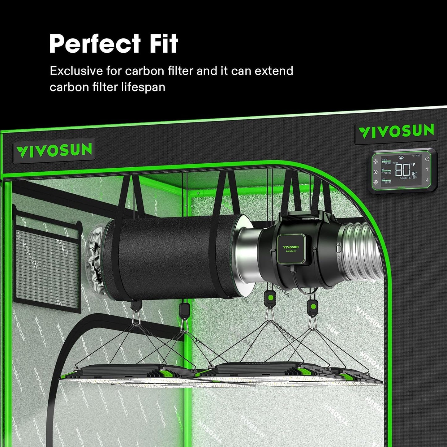 4 Inch Prefilter for 4" Carbon Filter, Black, 9.84" Long