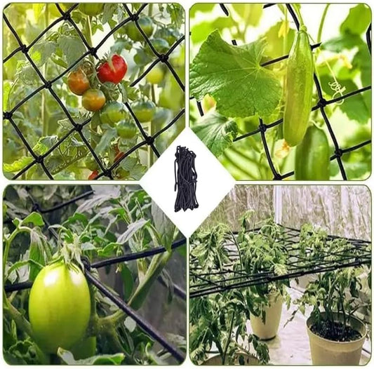 2 Pack Scrog Net 4X4 FT Trellis Net for Grow Tent Elastic Net with 8 Hooks for Indoor Plant Growing Tents Garden Plant Climbing Plants Support Each Mesh 64 Cell