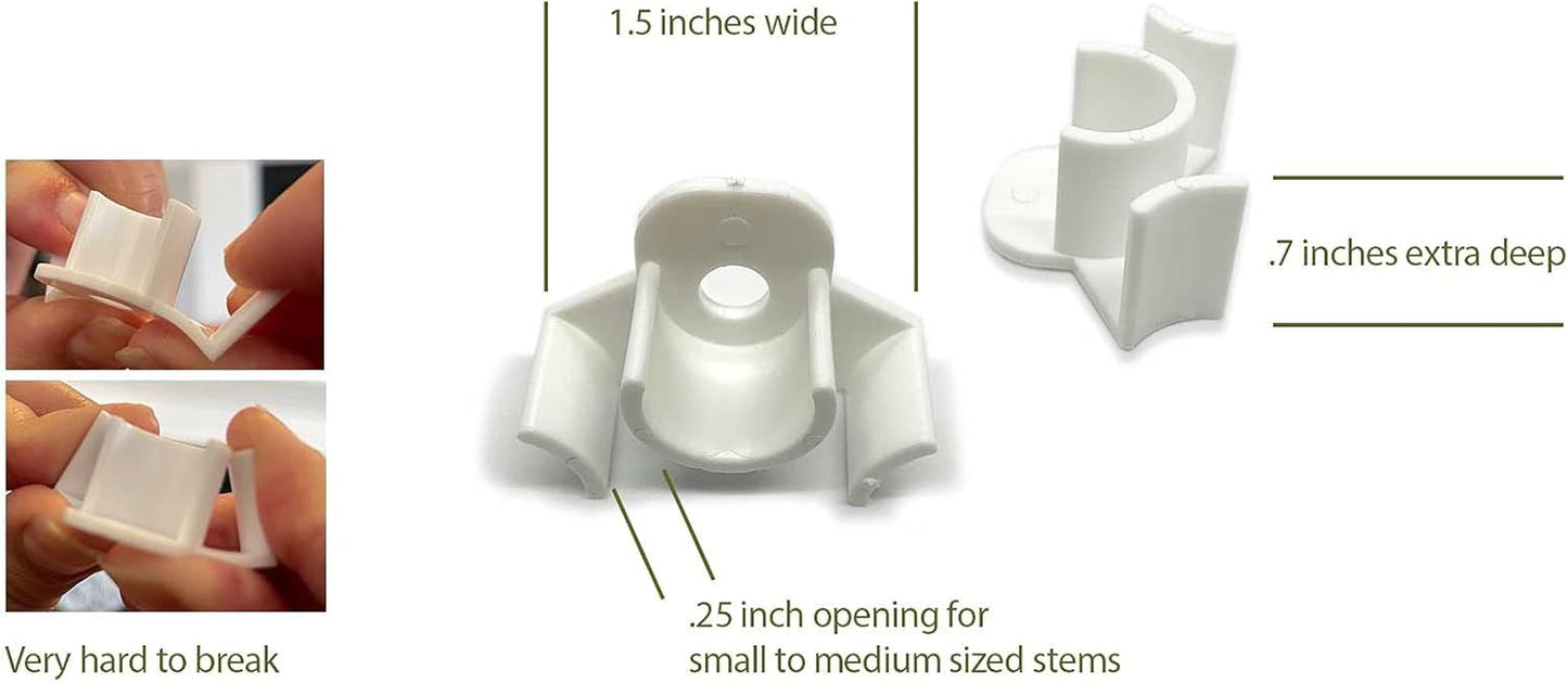 Plant Training Clips, LST Clips for Low Stress Training Plant Stem Support, 90 Degree Angle Plant Clips, Made in California USA, 30Pk White