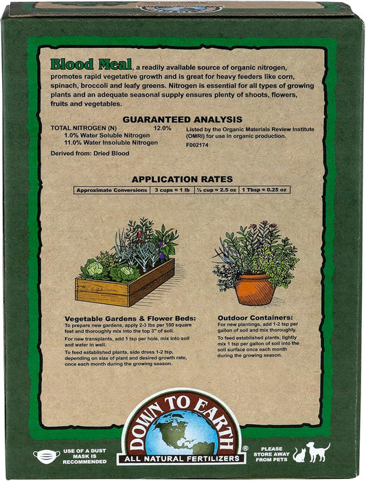 Blood Meal Fertilizer Mix 12-0-0, 5 Lb