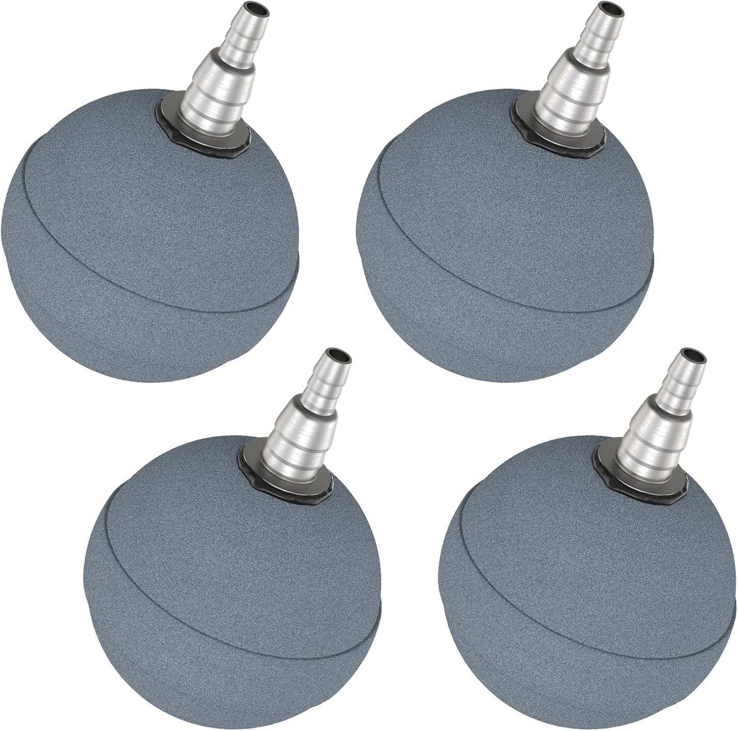 Aquarium Air Stone Ball 2 Inch, Airstones for Aquarium Fish Tank Bucket Hydroponics Pond and DWC Reservoir, 4 Pack