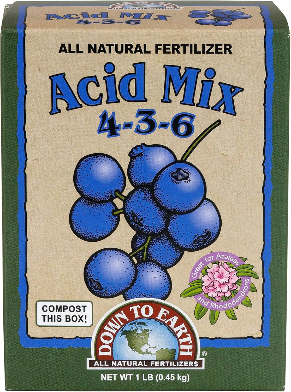All Natural Acid Mix Fertilizer 4-3-6, 5 Lb
