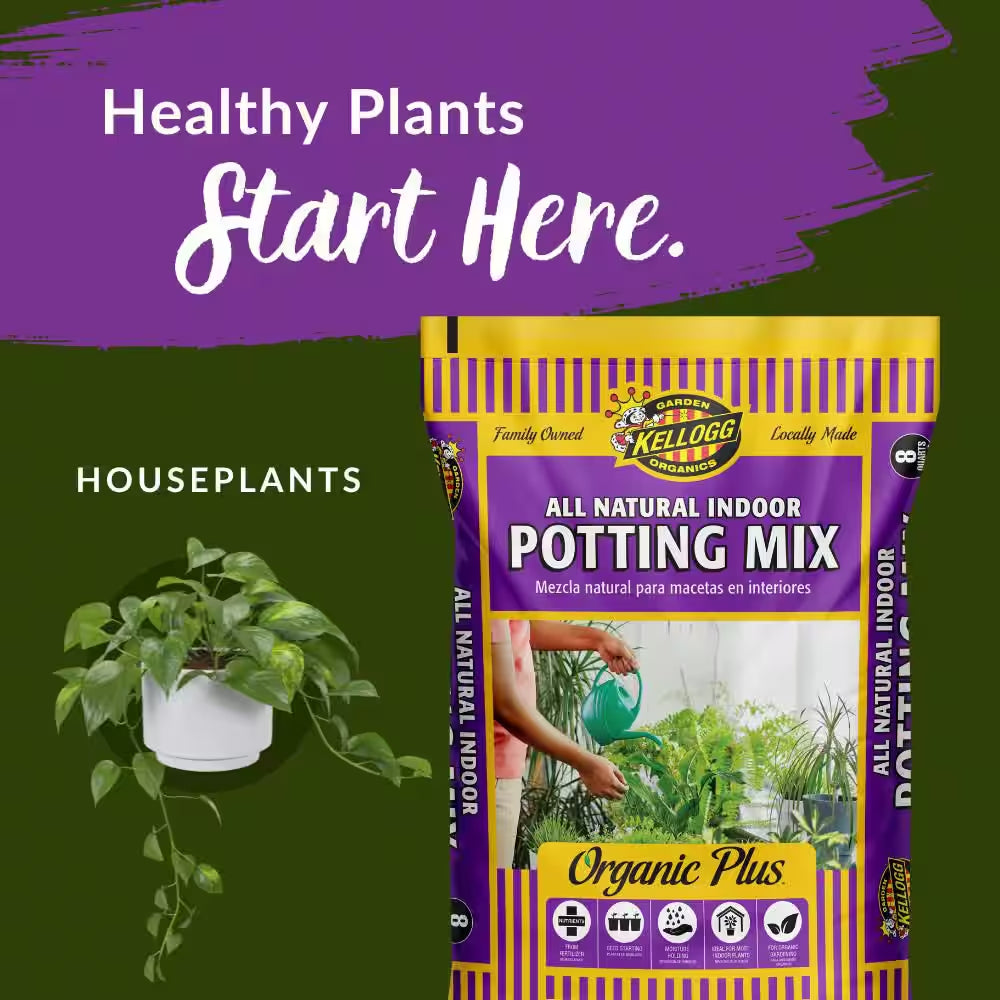 Organic Indoor Potting Mix, All Natural Premium Soil 8 Qt., OMRI Listed