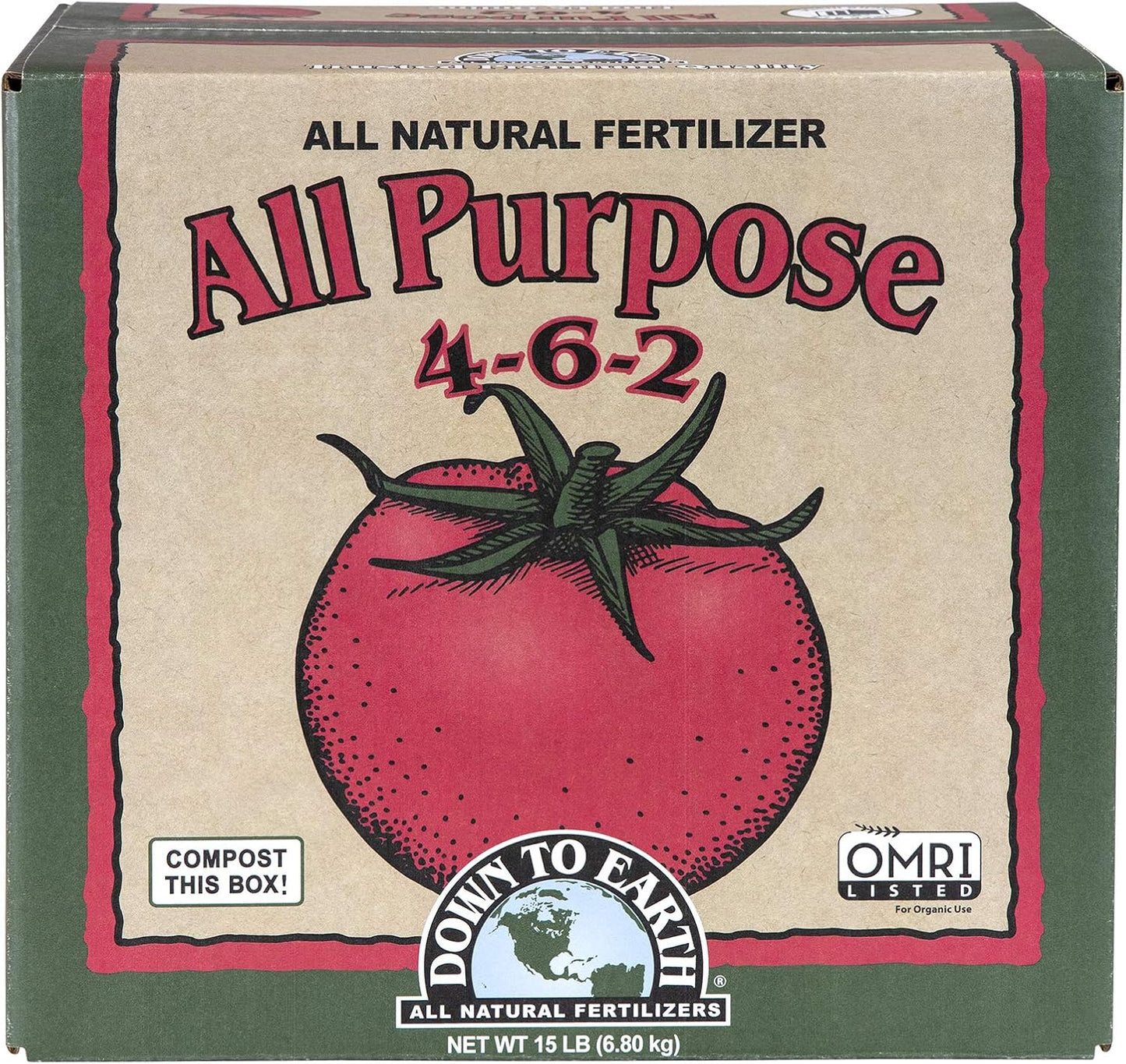 Organic All Purpose Fertilizer Mix 4-6-2, 50 Lb
