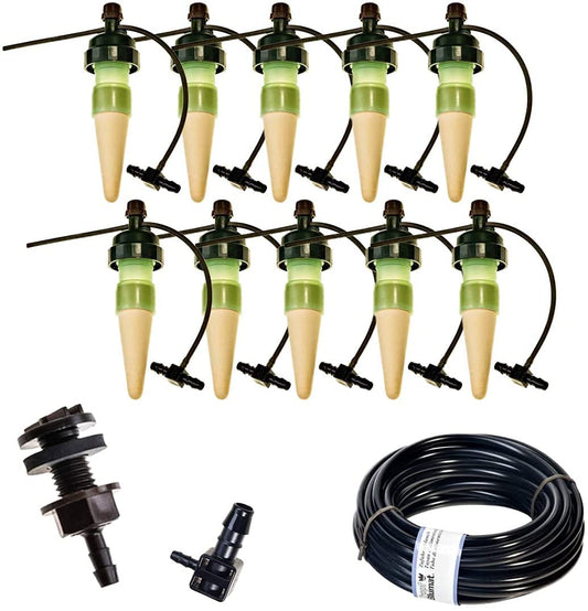 Watering System Stakes 10 Plant Starter Drip Irrigation | Great for Houseplants and Garden