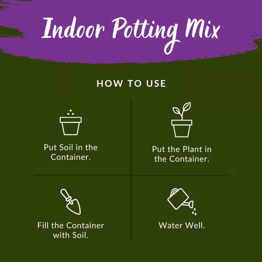 Organic Indoor Potting Mix, All Natural Premium Soil 8 Qt., OMRI Listed