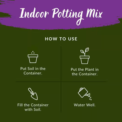 Organic Indoor Potting Mix, All Natural Premium Soil 8 Qt., OMRI Listed