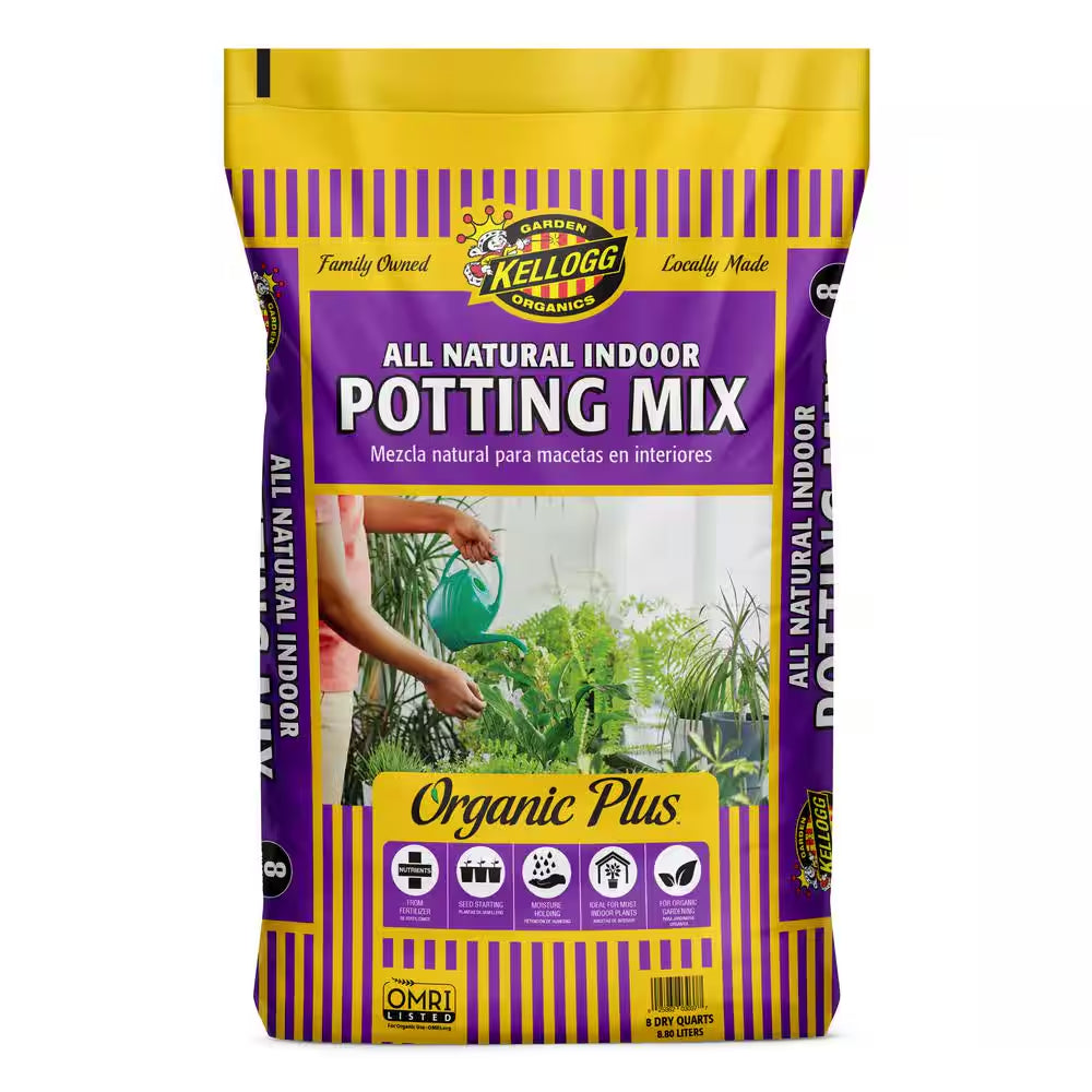 Organic Indoor Potting Mix, All Natural Premium Soil 8 Qt., OMRI Listed