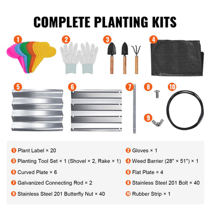 Raised Garden Bed, 6 X 3 X 1 Ft Galvanized Metal Planter Box, Outdoor Planting Boxes with Open Base Water-Proof and Corrosion-Proof to Withstand a Variety of Outdoor Weather Conditions