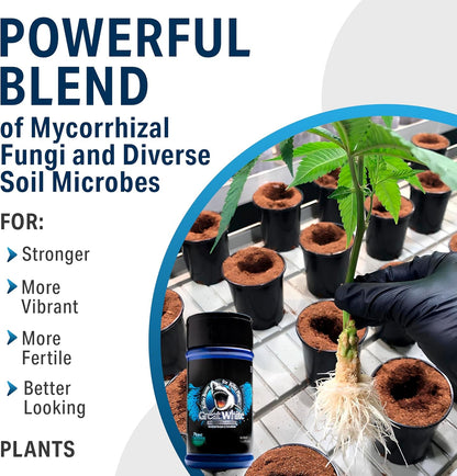 Mycorrhizal Fungi 4 Oz, Beneficial Bacteria for Plant Growth, Root Stimulator, Concentrated 3-In-1 Formula by