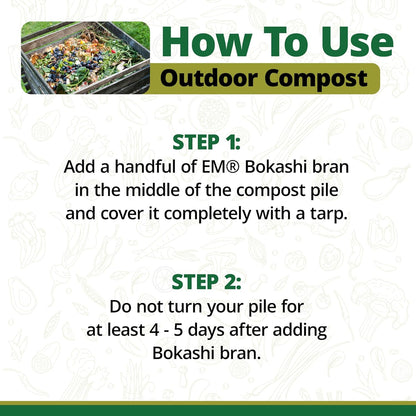 EM-1 Microbial Inoculant & EM Premium Bokashi Bran Bundle, Enhance Soil Health, Boost Plant Growth, Speed up Composting, Improve Root Strength, Control Odors, & Support Organic Gardening