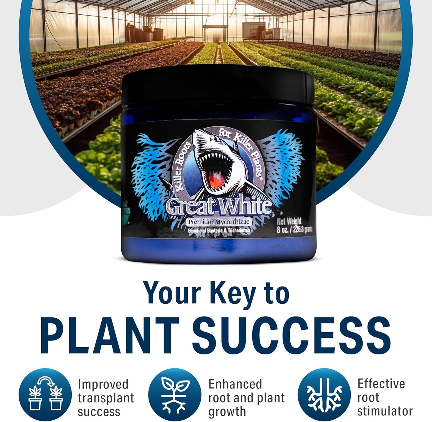 Mycorrhizal Fungi 4 Oz, Beneficial Bacteria for Plant Growth, Root Stimulator, Concentrated 3-In-1 Formula by