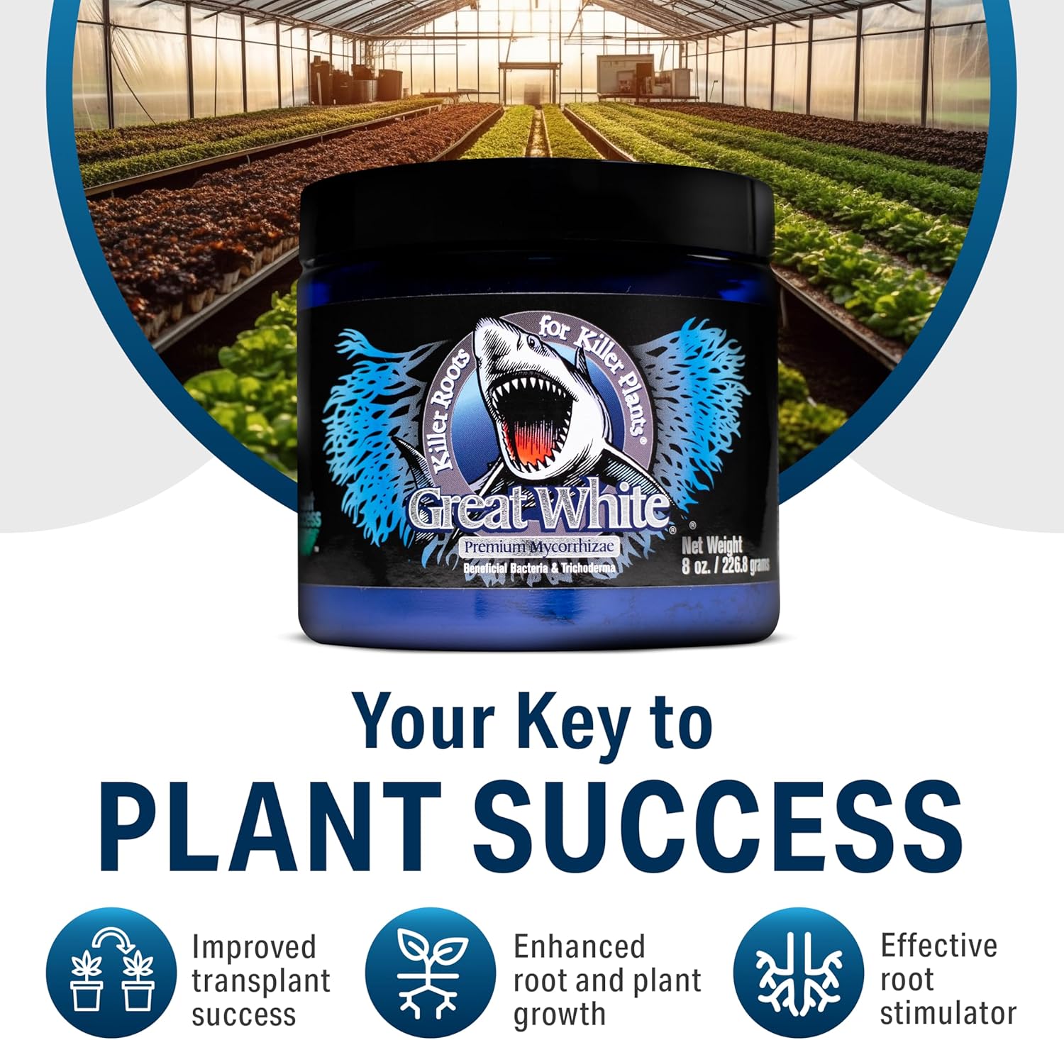 Mycorrhizal Fungi 4 Oz, Beneficial Bacteria for Plant Growth, Root Stimulator, Concentrated 3-In-1 Formula by