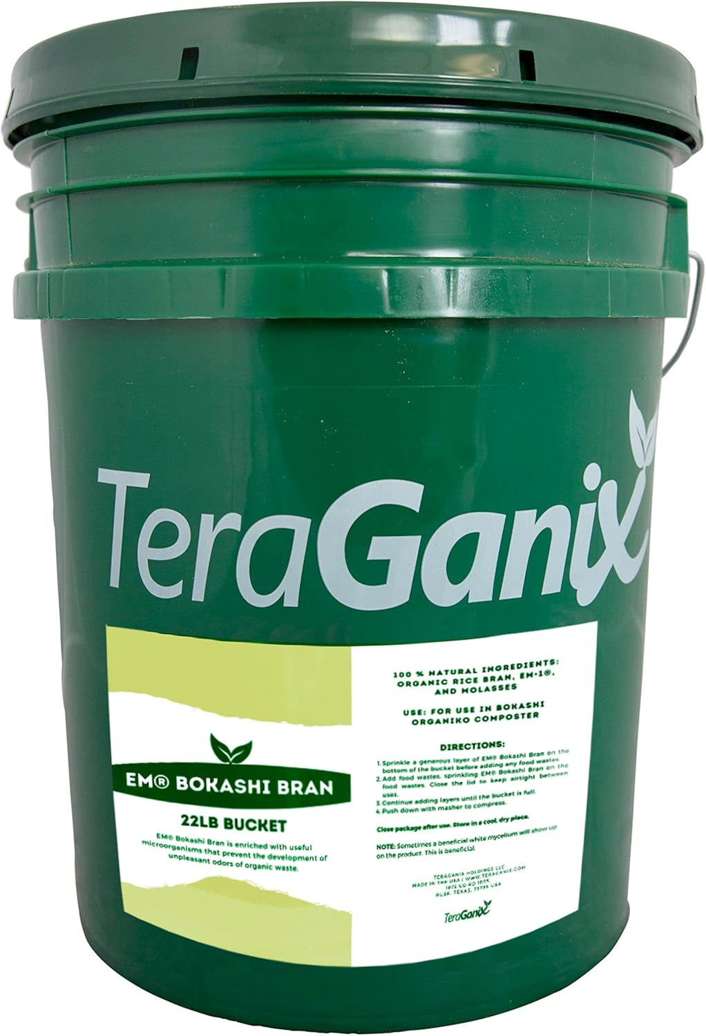 EM Premium Bokashi Bran, Compost Accelerator, Rice Bran Mix, Odor Eliminator, Formulated by Dr. Higa (Bokashi Inventor), Bokashi Compost Starter for Kitchen Compost Bin & Soil (2 Lb)