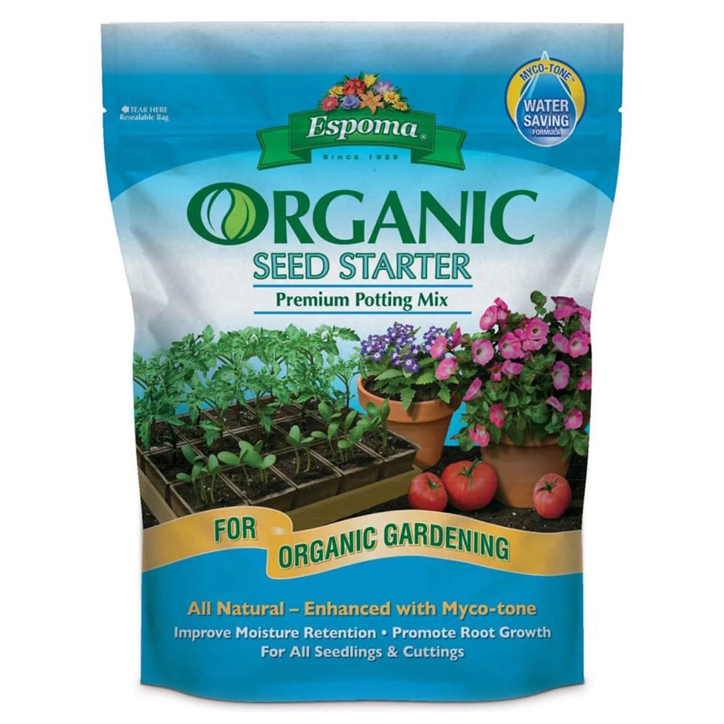 Organic Seed Starter & Root Growth Premium Potting Mix, 16 Quarts