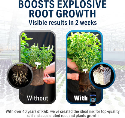 Mycorrhizal Fungi 4 Oz, Beneficial Bacteria for Plant Growth, Root Stimulator, Concentrated 3-In-1 Formula by