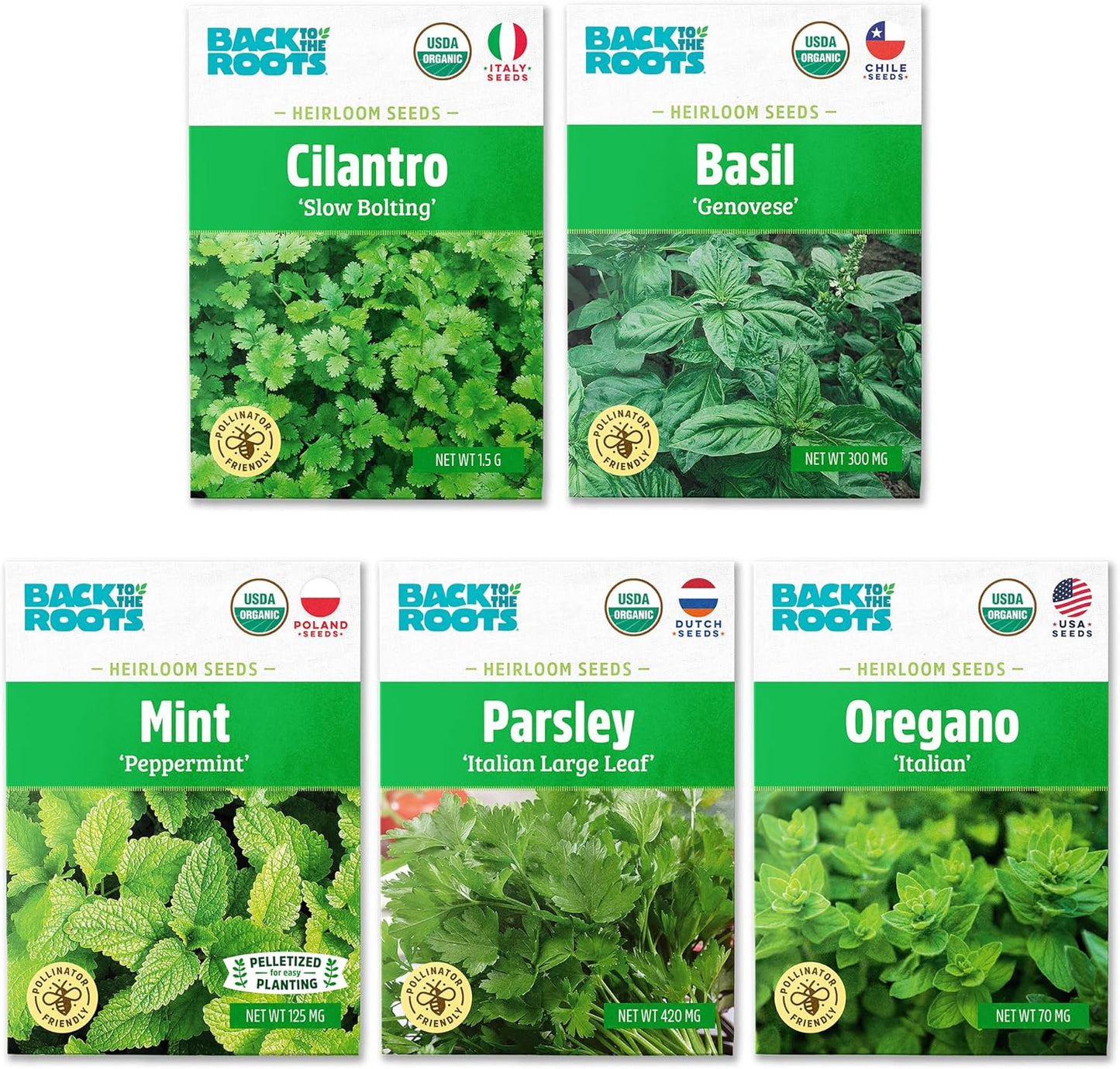 Heirloom Organic, Non-Gmo & USA Grown Seeds, 30Ct Herb, Fruit, and Veggies, Assortment May Vary, Guaranteed to Grow