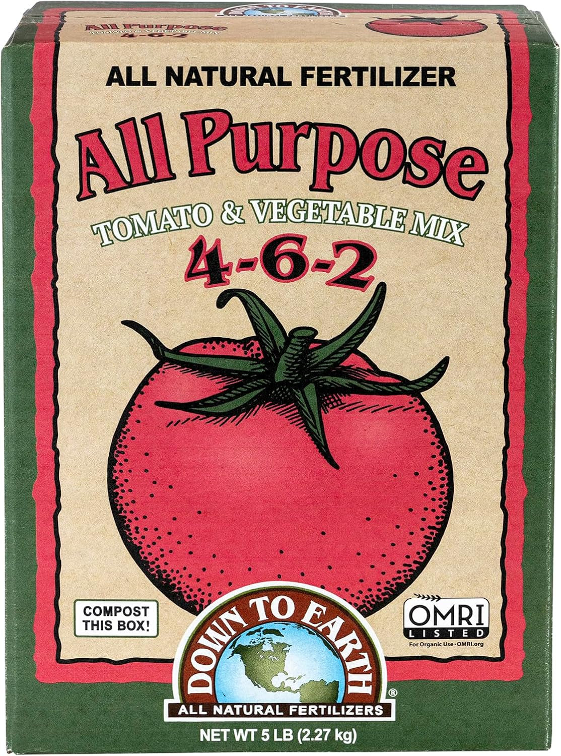 Organic All Purpose Fertilizer Mix 4-6-2, 50 Lb