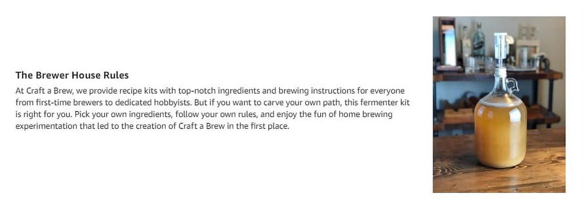 Dual Fermentation Kit, Includes 1 Gallon Glass Fermenter Jar + Airlock Rubber Stopper + Tubing