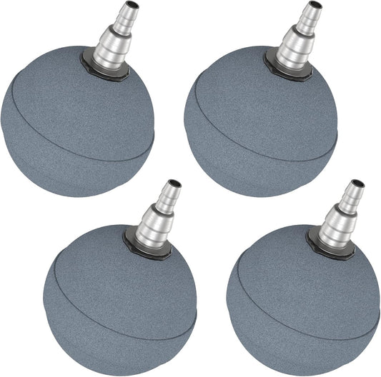 Aquarium Air Stone Ball 2 Inch, Airstones for Aquarium Fish Tank Bucket Hydroponics Pond and DWC Reservoir, 4 Pack