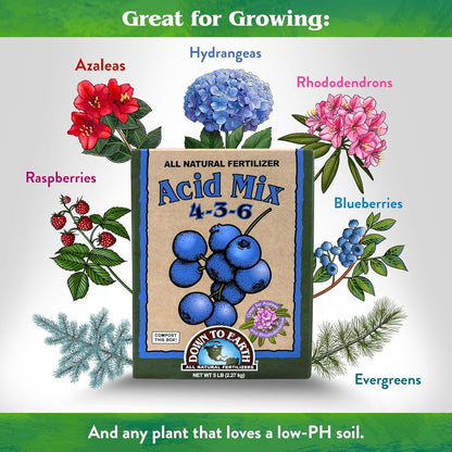 All Natural Acid Mix Fertilizer 4-3-6, 5 Lb