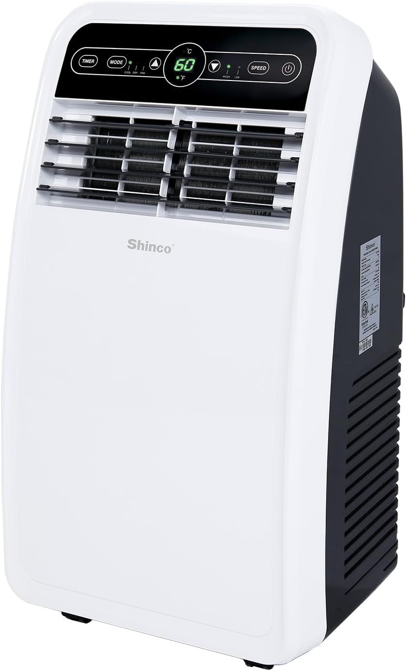12,000 BTU Portable Air Conditioner, Portable AC Unit with Built-In Cool, Dehumidifier&Fan Modes for Room up to 400 Sq.Ft, with Remote Control, 24 Hour Timer, Installation Kit