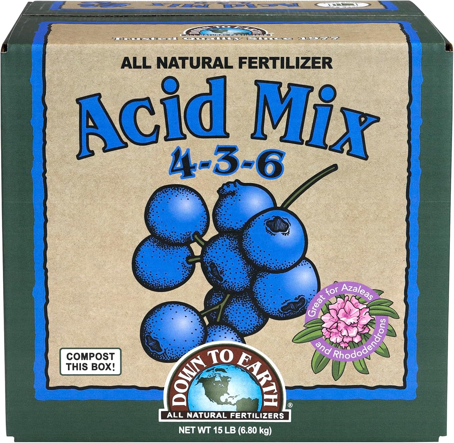 All Natural Acid Mix Fertilizer 4-3-6, 5 Lb